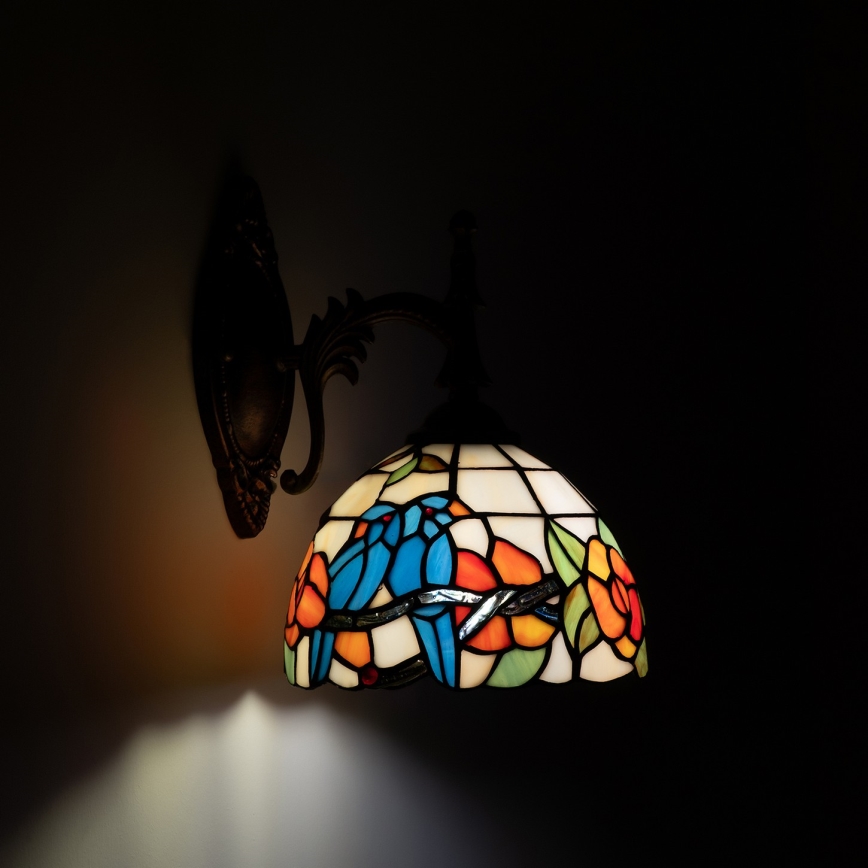 Brilagi - Tiffany stained-glass wall lamp JUNGLE 1xE14/40W/230V