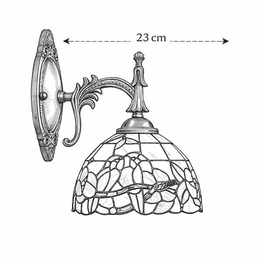 Brilagi - Tiffany stained-glass wall lamp JUNGLE 1xE14/40W/230V