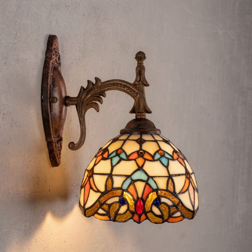 Brilagi - Tiffany stained-glass wall lamp MIRABELLA 1xE14/40W/230V