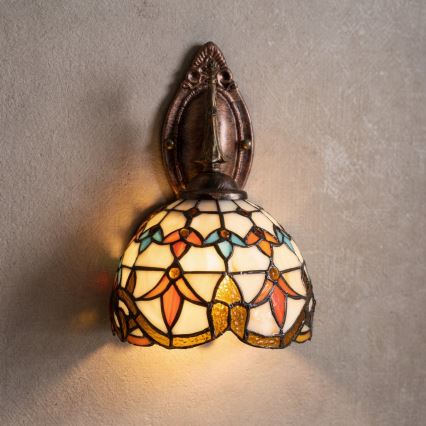 Brilagi - Tiffany stained-glass wall lamp MIRABELLA 1xE14/40W/230V