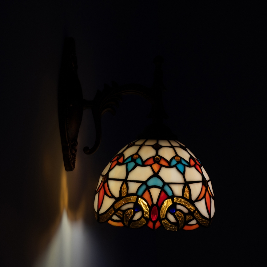 Brilagi - Tiffany stained-glass wall lamp MIRABELLA 1xE14/40W/230V