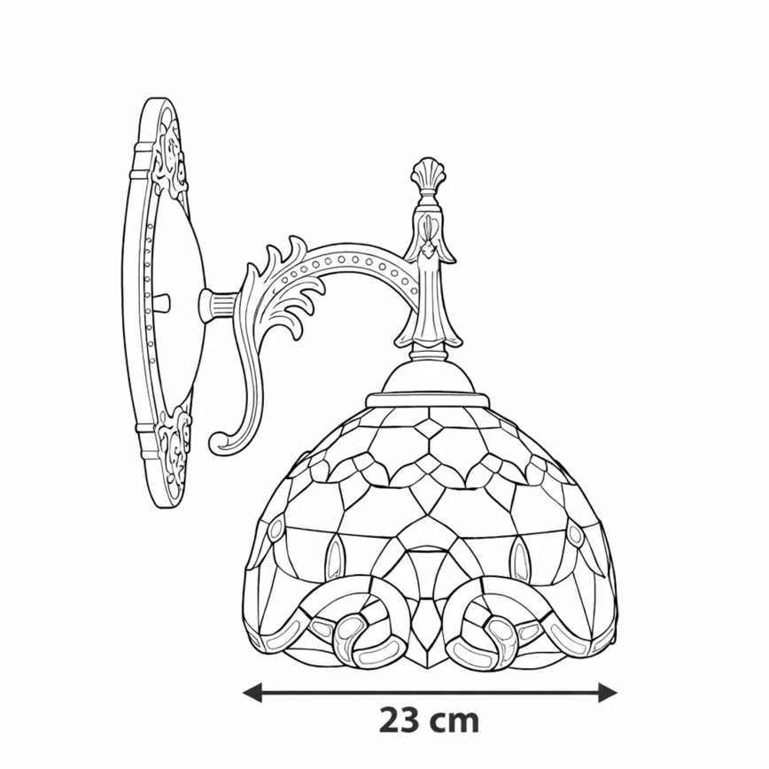 Brilagi - Tiffany stained-glass wall lamp MIRABELLA 1xE14/40W/230V