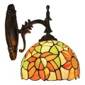 Brilagi - Tiffany stained-glass wall lamp SUNFLOWER 1xE14/40W/230V