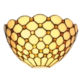 BRILAGI - Tiffany stained-glass wall light IVORY SMOOTH 1xE14/40W/230V