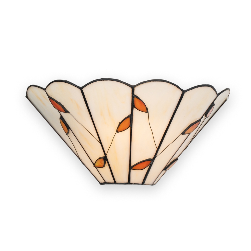 Brilagi - Tiffany stained-glass wall sconce FOLIA 1xE14/40W/230V