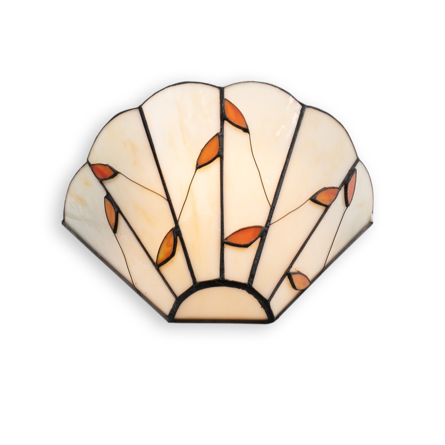 Brilagi - Tiffany stained-glass wall sconce FOLIA 1xE14/40W/230V
