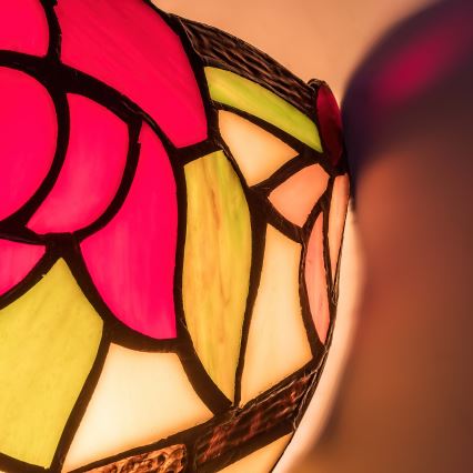 Brilagi - Tiffany stained-glass wall sconce GARLAN 1xE14/40W/230V