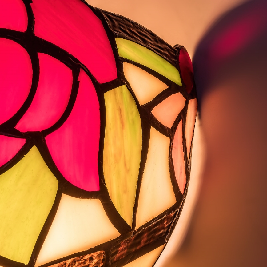 Brilagi - Tiffany stained-glass wall sconce GARLAN 1xE14/40W/230V