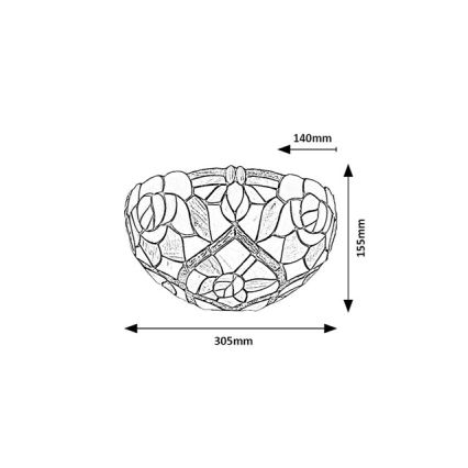 Brilagi - Tiffany stained-glass wall sconce GARLAN 1xE14/40W/230V