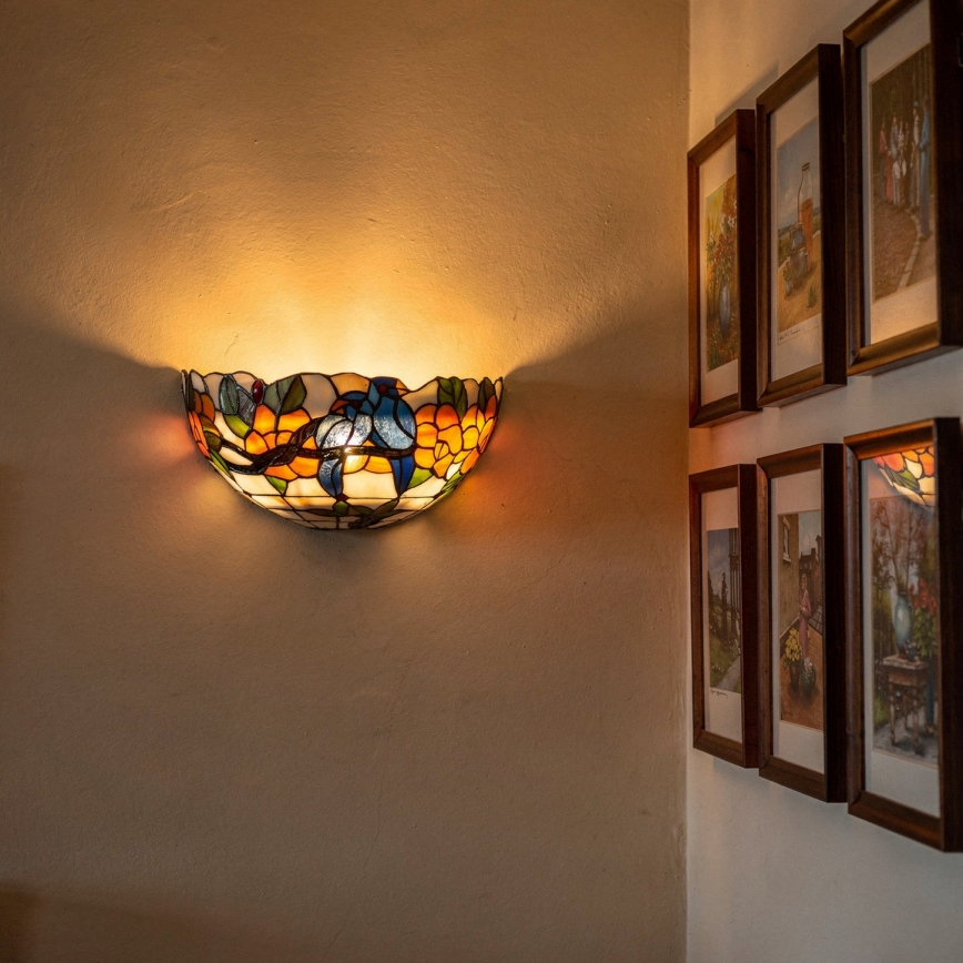 Brilagi - Tiffany stained-glass wall sconce JUNGLE 1xE14/40W/230V