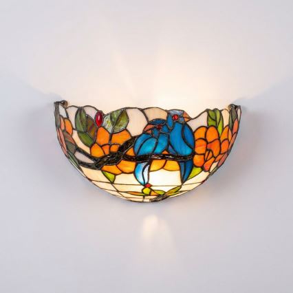 Brilagi - Tiffany stained-glass wall sconce JUNGLE 1xE14/40W/230V