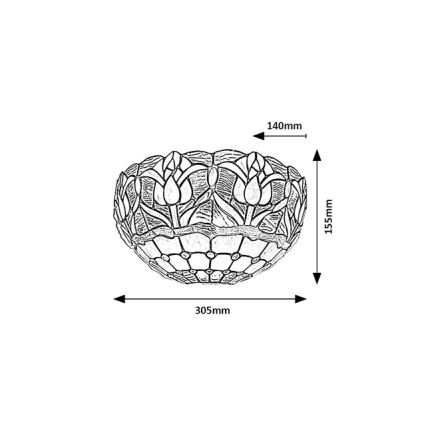 Brilagi - Tiffany stained-glass wall sconce LORAS 1xE14/40W/230V
