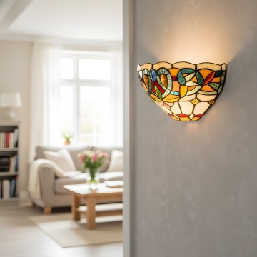 Brilagi - Tiffany stained-glass wall sconce LUISA 1xE27/40W/230V