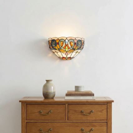 Brilagi - Tiffany stained-glass wall sconce LUISA 1xE27/40W/230V