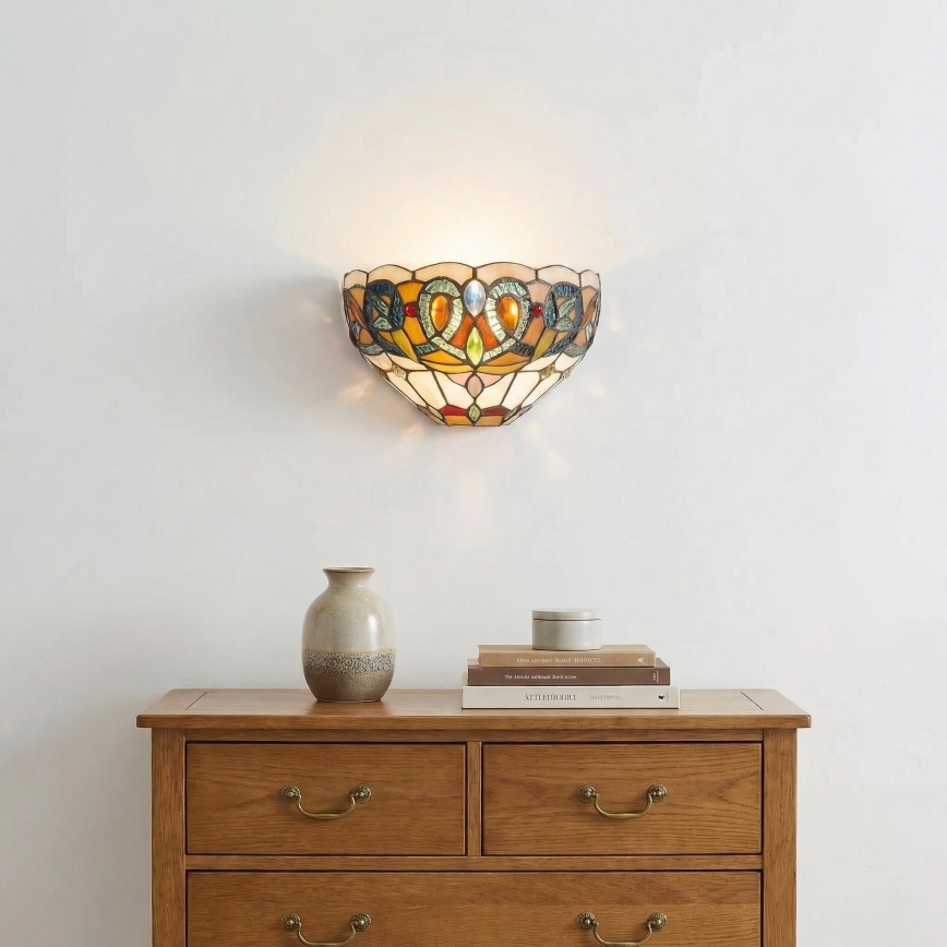 Brilagi - Tiffany stained-glass wall sconce LUISA 1xE27/40W/230V