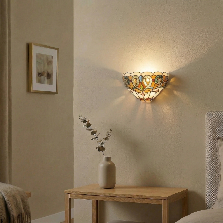 Brilagi - Tiffany stained-glass wall sconce LUISA 1xE27/40W/230V