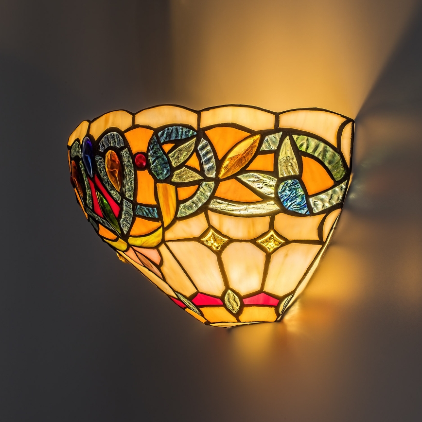Brilagi - Tiffany stained-glass wall sconce LUISA 1xE27/40W/230V