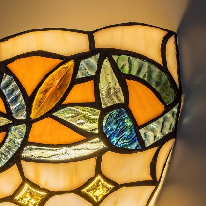 Brilagi - Tiffany stained-glass wall sconce LUISA 1xE27/40W/230V