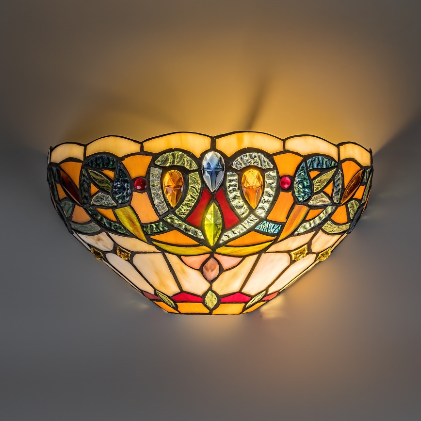 Brilagi - Tiffany stained-glass wall sconce LUISA 1xE27/40W/230V