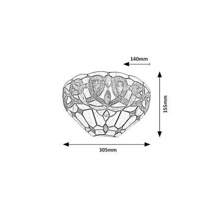 Brilagi - Tiffany stained-glass wall sconce LUISA 1xE27/40W/230V