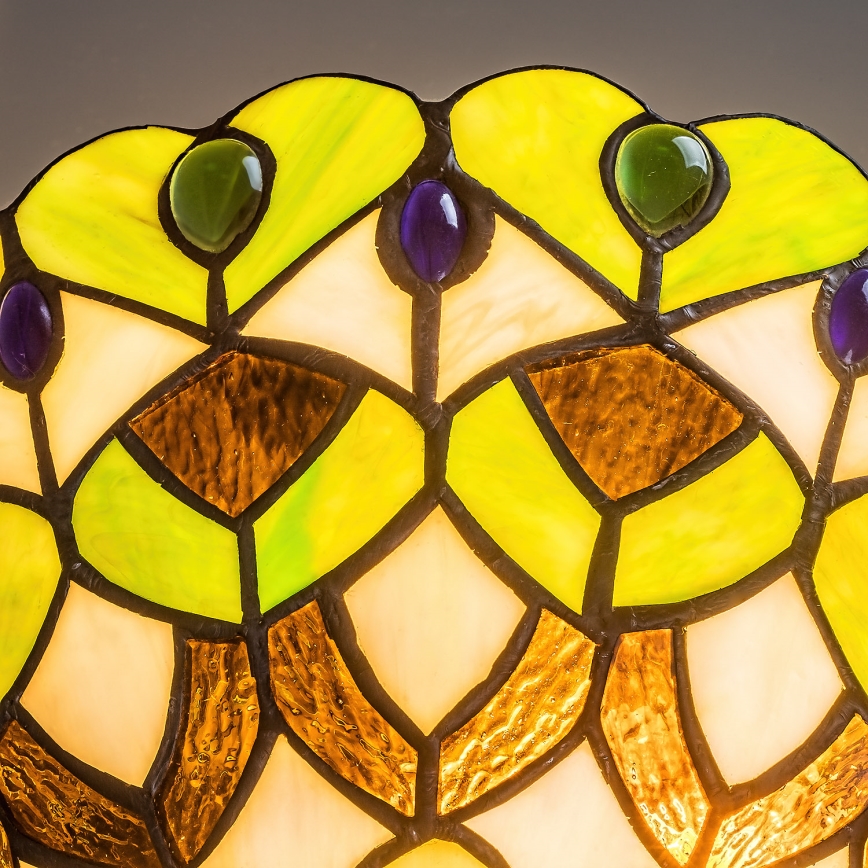 Brilagi - Tiffany stained-glass wall sconce MARGARET 1xE27/40W/230V