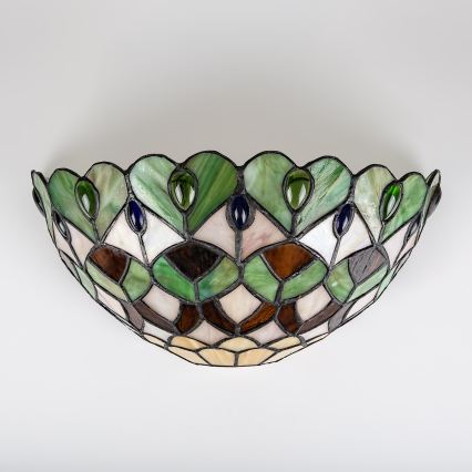 Brilagi - Tiffany stained-glass wall sconce MARGARET 1xE27/40W/230V