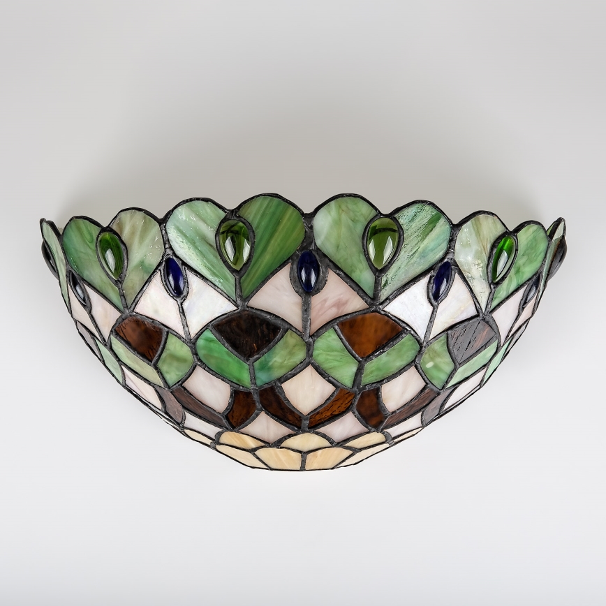 Brilagi - Tiffany stained-glass wall sconce MARGARET 1xE27/40W/230V