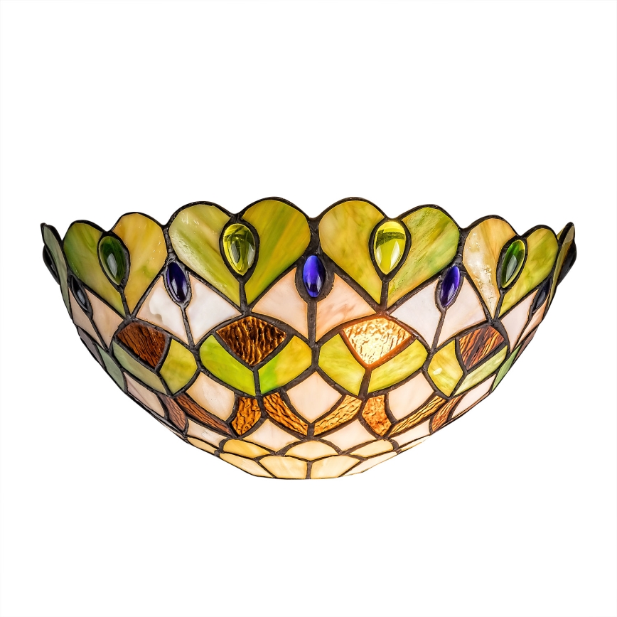 Brilagi - Tiffany stained-glass wall sconce MARGARET 1xE27/40W/230V