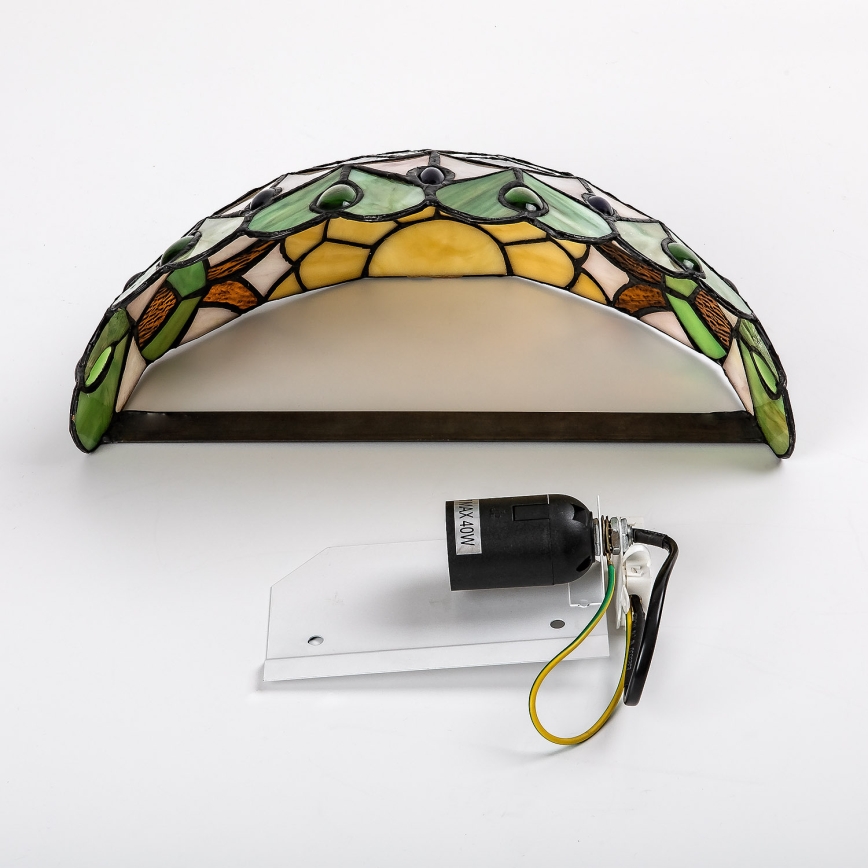 Brilagi - Tiffany stained-glass wall sconce MARGARET 1xE27/40W/230V