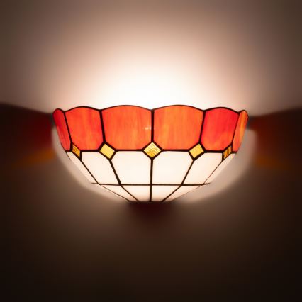 Brilagi - Tiffany stained-glass wall sconce SIENNA 1xE14/40W/230V