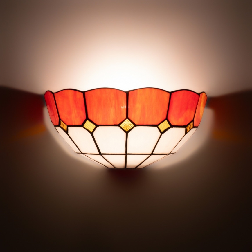 Brilagi - Tiffany stained-glass wall sconce SIENNA 1xE14/40W/230V