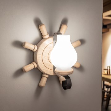 Brilagi - TIMONA Wall Lamp 1xE14/40W/230V Oak