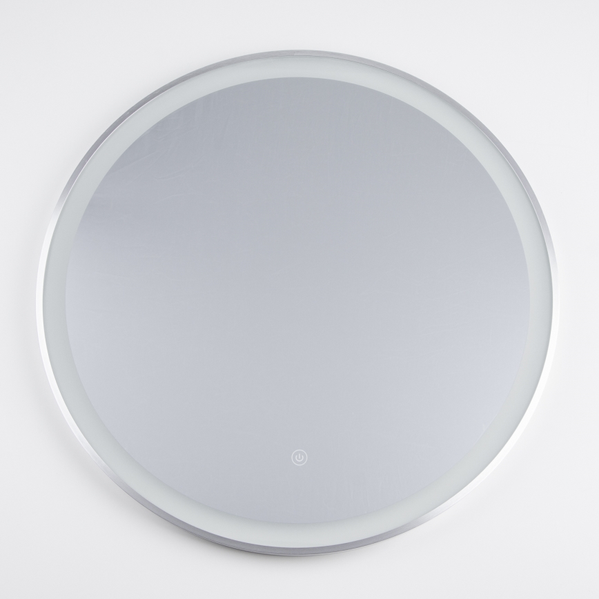 Brilagi - LED Bathroom Mirror TORINO LED/19W/230V Ø 60 cm Silver IP44 CRI 90 Dimmable + CCT