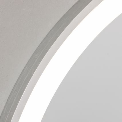 Brilagi - LED Bathroom Mirror TORINO LED/19W/230V Ø 60 cm Silver IP44 CRI 90 Dimmable + CCT