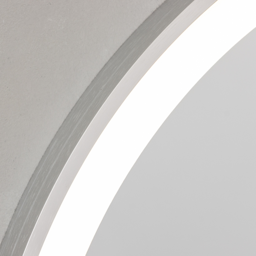 Brilagi - LED Bathroom Mirror TORINO LED/19W/230V Ø 60 cm Silver IP44 CRI 90 Dimmable + CCT