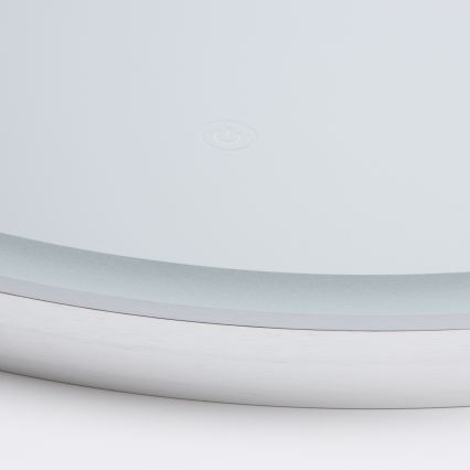 Brilagi - LED Bathroom Mirror TORINO LED/19W/230V Ø 60 cm Silver IP44 CRI 90 Dimmable + CCT