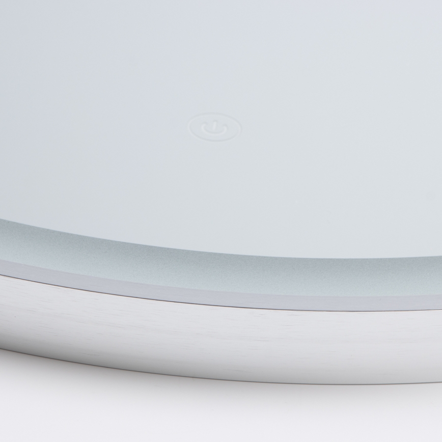 Brilagi - LED Bathroom Mirror TORINO LED/19W/230V Ø 60 cm Silver IP44 CRI 90 Dimmable + CCT