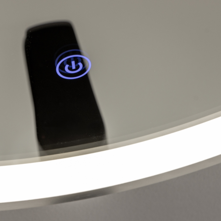 Brilagi - LED Bathroom Mirror TORINO LED/19W/230V Ø 60 cm Silver IP44 CRI 90 Dimmable + CCT