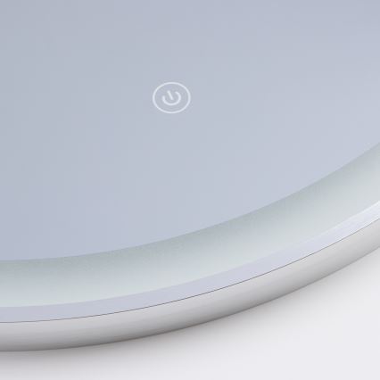 Brilagi - LED Bathroom Mirror TORINO LED/19W/230V Ø 60 cm Silver IP44 CRI 90 Dimmable + CCT