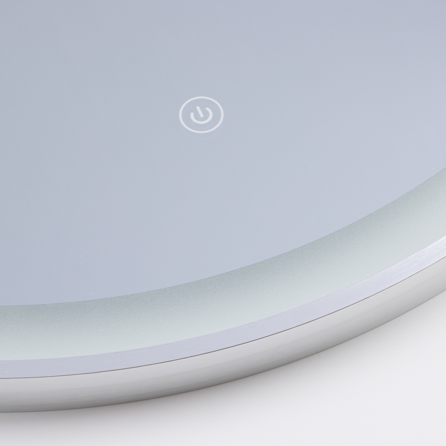 Brilagi - LED Bathroom Mirror TORINO LED/19W/230V Ø 60 cm Silver IP44 CRI 90 Dimmable + CCT