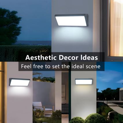 Brilagi - TRIANGLE LED Outdoor Wall Light 42W/230V 3000/4000/6500K 45 cm Anthracite IP65