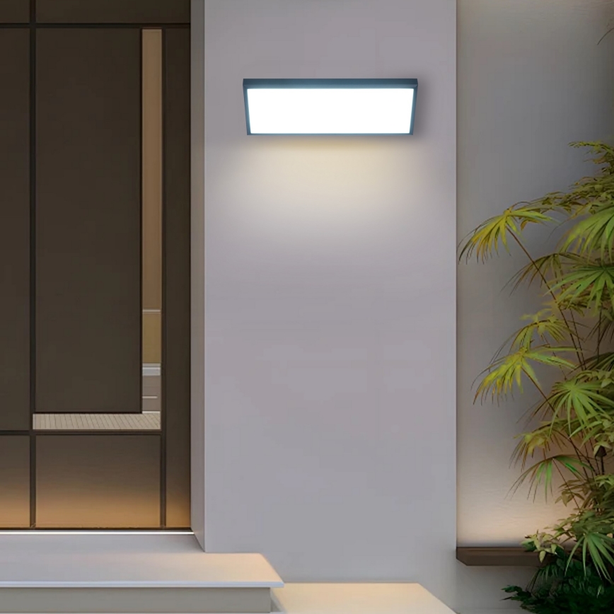 Brilagi - TRIANGLE LED Outdoor Wall Light 42W/230V 3000/4000/6500K 45 cm Anthracite IP65