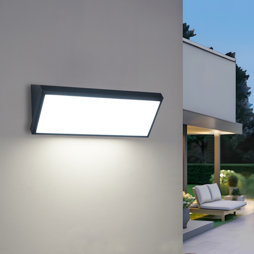Brilagi - LED Outdoor Wall Light TRIANGLE LED/42W/230V 3000/4000/6500K 45 cm black IP65