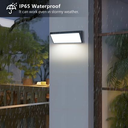 Brilagi - LED Outdoor Wall Light TRIANGLE LED/42W/230V 3000/4000/6500K 45 cm black IP65