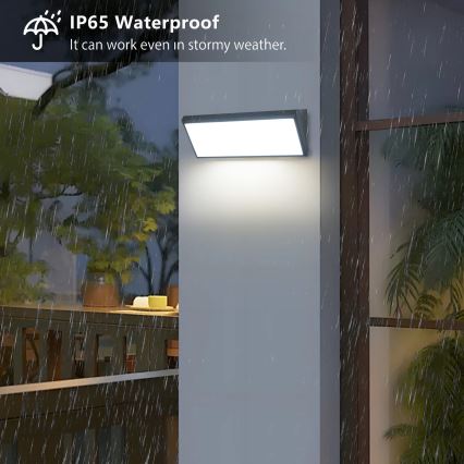 Brilagi - TRIANGLE LED Outdoor Wall Light LED/42W/230V 45 cm Anthracite IP65