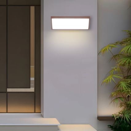 Brilagi - TRIANGLE LED Outdoor Wall Light, 42W/230V, Brown, IP65