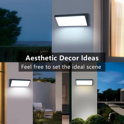 Brilagi - LED Outdoor Wall Light TRIANGLE LED/42W/230V 3000/4000/6500K black IP65