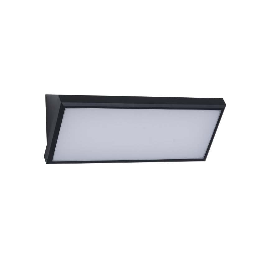 Brilagi - TRIANGLE LED/42W/230V Outdoor Wall Light with Built-in Sensor, Black, IP65