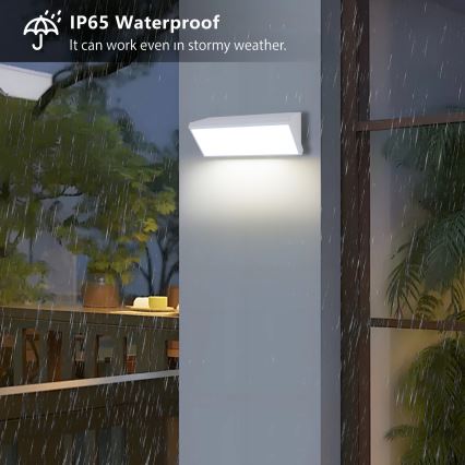 Brilagi - TRIANGLE LED Outdoor Wall Light/42W/230V 3000/4000/6500K 45 cm White IP65