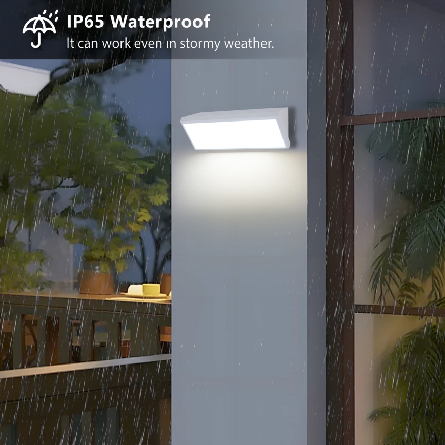Brilagi - TRIANGLE LED Outdoor Wall Light/42W/230V 3000/4000/6500K 45 cm White IP65